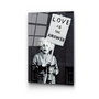 Wallity Cuadro Decorativo de Vidrio Templado Banksy UV-489 45 x 65 cm